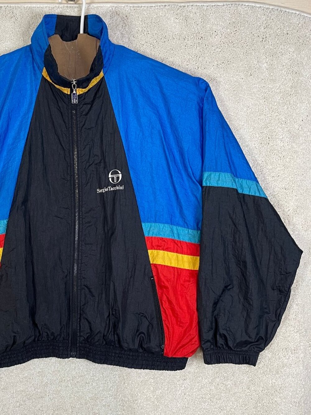 Vintage Sergio Tacchini Tracksuit Jacket Men's Size 3X Nylon Colorblock
